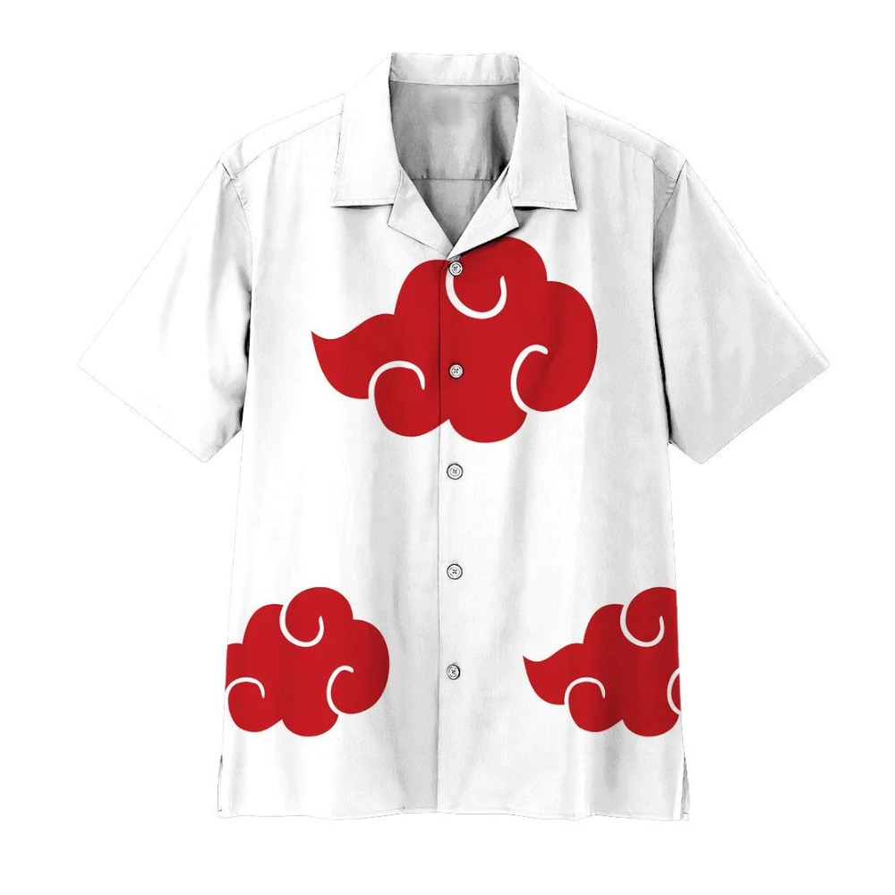 Anime Naruto Shippuden White Akatsuki Custom Cosplay Apparel Outfit Tracksuit 3D All Over Printed Hawaiian Shirt – Qh – 6940935